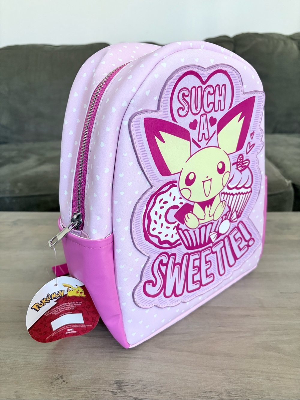 Pokemon- Pink 'Such A Sweetie' Mini Backpack- Pichu